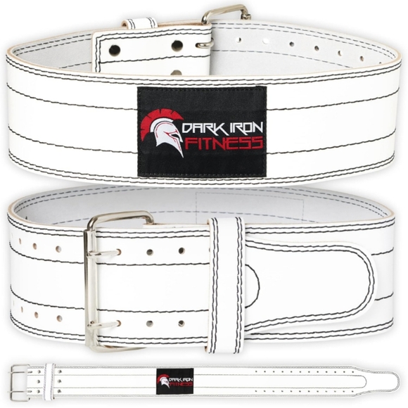 Dark Iron Fitness Weight Lifting Belt for Men & Women - 100% Leather Gym Belts f - Picture 1 of 16